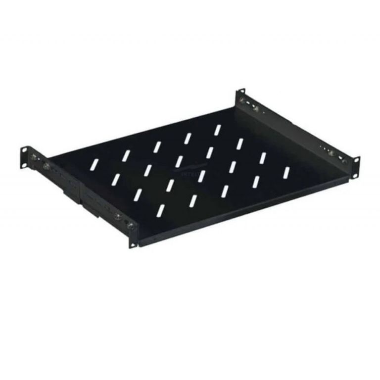 ZK-CH-19X1U-350 BANDEJA PGABINETE FIJA LIVIANA 1RU 19 X 350MM - ACERO LAMINADO NEGRO