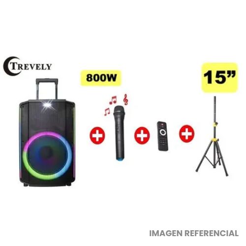 Parlante Portátil 15 TA-1598 800W + Trípode Profesional PAT-70