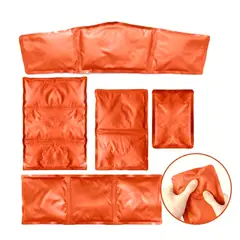 PERUMASSAGE - Compresas de Gel Reutilizable – Set de 6 Piezas Frio / Calor - Anaranjado