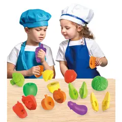 GENERICO - Juego de Encaje Frutas y Verduras Montessori Aprende Jugando y Descubriendo