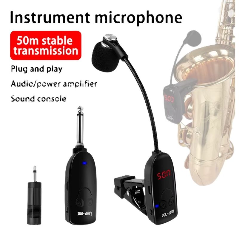 Micrófono Inalámbrica para instrumento de viento