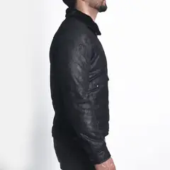THE CULT - CASACA ECOCUERO TEXTURIZADO PERFECT FIT ESTILO BIKER SG