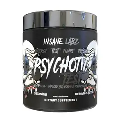 INSANE LABZ - Psychotic Test 30 servicios / Pre-entreno con Precursor de testosterona - Fruit Punch