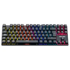 HALION - TECLADO MECANICO COMANCHE 88 KM202 88 TECLAS RAINBOW RED SWITCH