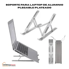 GENERICO - Soporte o base plegable para Laptop o Tablet ajustable de aluminio