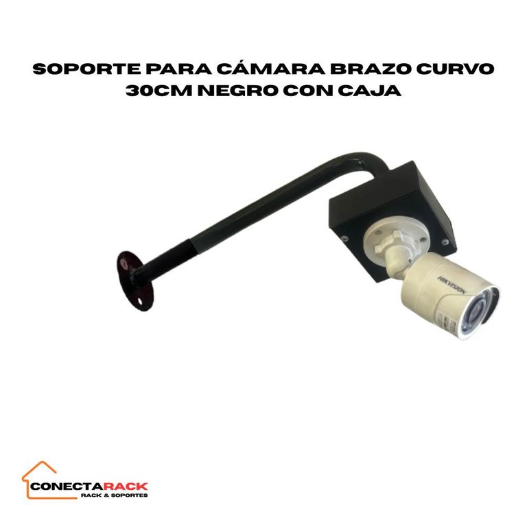 Soporte para cámara brazo curvo 30cm NEGRO con caja