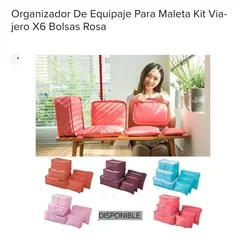 GENERICO - SET 6 PIEZAS ORGANIZADOR DE EQUIPAJE PARA VIAJE