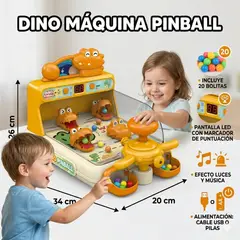 GENERICO - Juego de mesa Máquina Pinball Dinosaurio Naranja