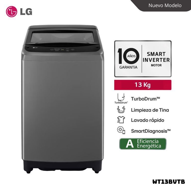 LAVADORA TURBODRUM 13 KG CARGA SUPERIOR NEGRO CLARO - WT13BVTB