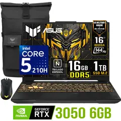 ASUS - Laptop TUF Gaming F16 Intel Core 5-210H Nvidia 6gb RTX3050 16gb Ram 1tb Ssd 16″ Wuxga 144Hz