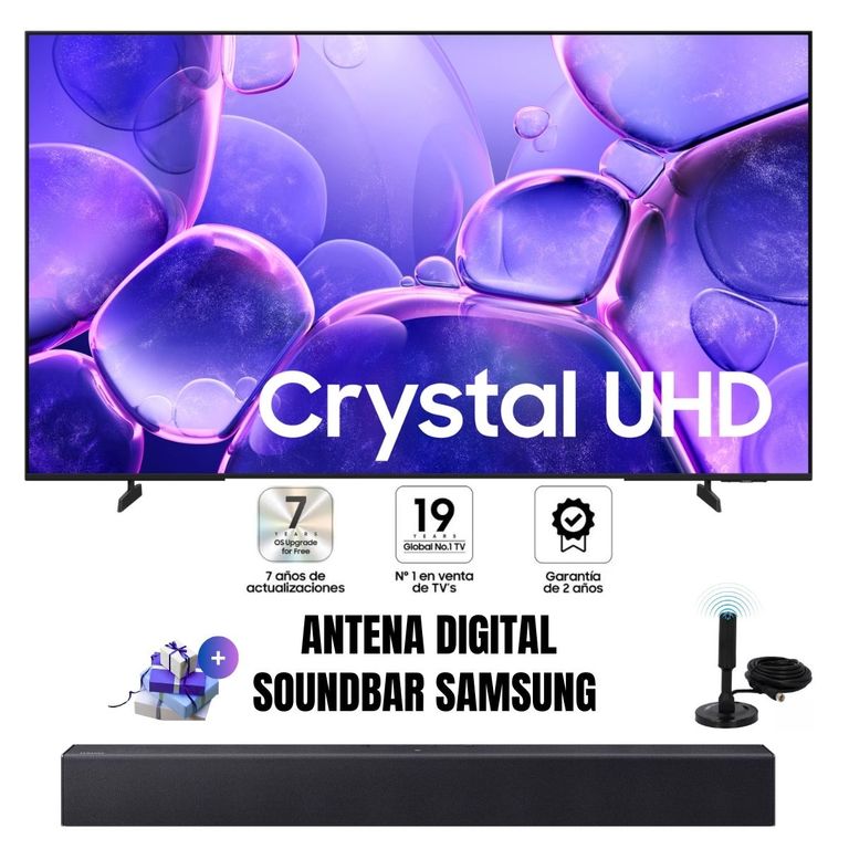 Televisor 75 Crystal UHD 4K UN75U8000FGXPE + Ant + Soundbar