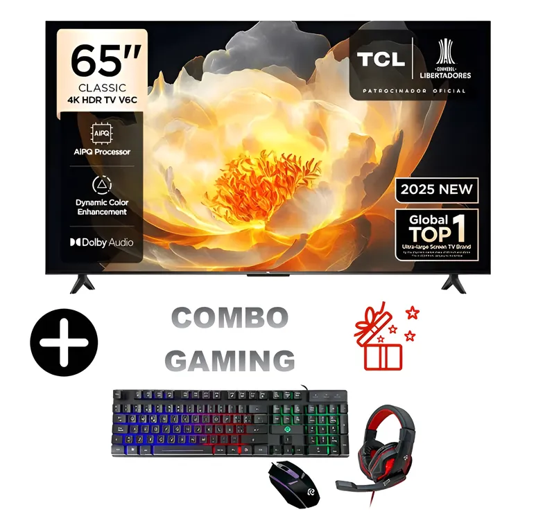 Televisor LED 65 UHD 4K Smart TV 65V6C + Combo
