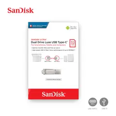 SANDISK - Memoria USB Ultra Dual Drive Luxe 32GB 3.1 Tipo C