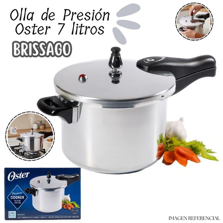 Olla a presión Oster BRISSAGO de 7 litros