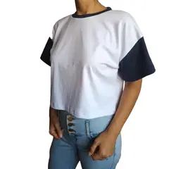 GENERICO - Polo Mujer Crop Top Básico - Multicolor
