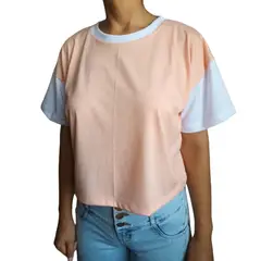 GENERICO - Polo Mujer Crop Top Básico - Melón