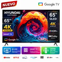 HYUNDAI - Televisor 65 HYLED6513QG 4K QLED Gris