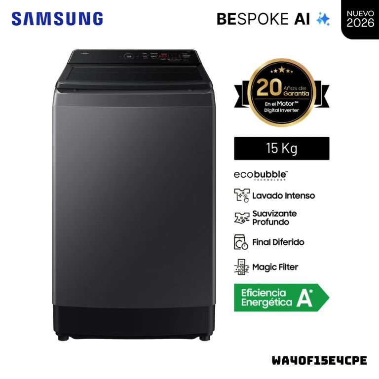 LAVADORA ECOBUBBLE AI 15 KG CARGA SUPERIOR GRIS GRAFITO - WA40F15E4CPE