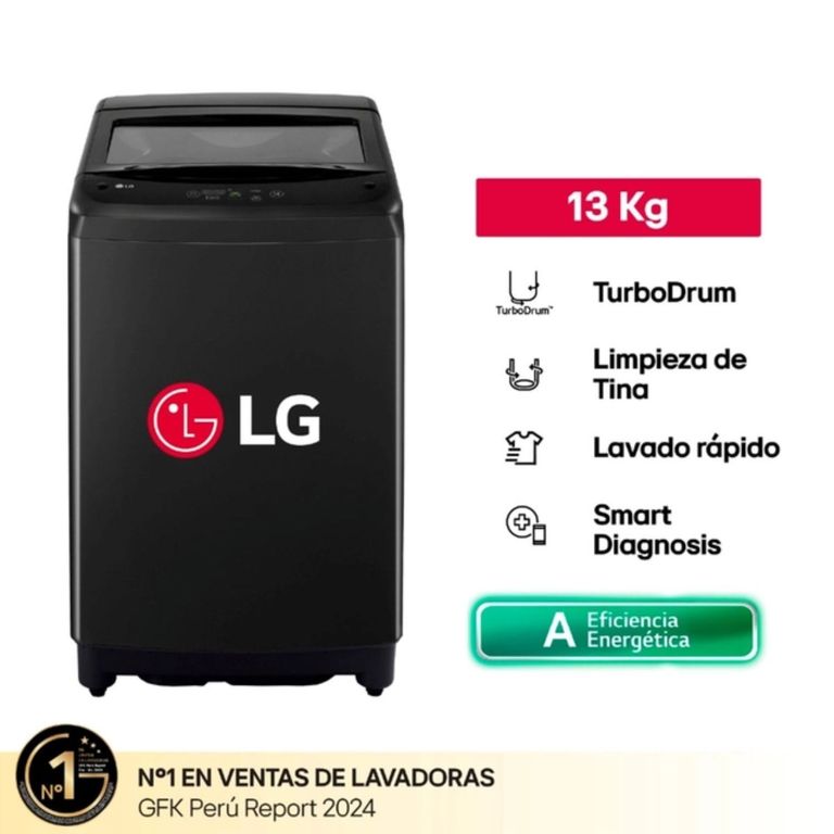 Lavadora Carga Superior 13Kg WT13OBVTB Onyx Negro
