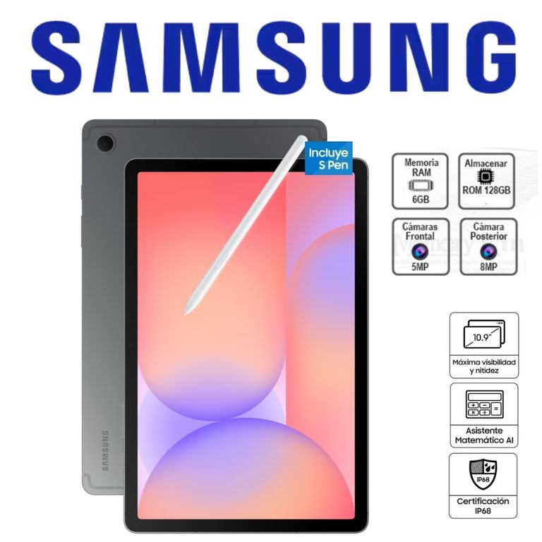 TABLET S10 LITE RAM 6GB SSD 128GB COLOR GRIS INCLUYE PENCIL MOD SM-X400