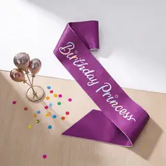 GENERICO - BANDA CUMPLEAÑOS PARA NIÑA - HAPPY PRINCESS