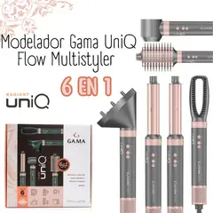 GAMA - Cepillo Secador Multistyler UniQ Flow 6 en 1