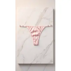 GENERICO - Tanga de Licra con Detalles Metálicos y Estampados de Tendencia Colección Iconic Essence