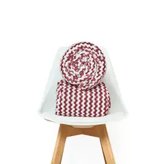 COBITEX HOME - Manta premium chess de invierno blancoburgundy 230x180cm con reversible de corderito cobitex