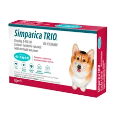 SIMPARICA - TRIO 10 A 20 KG X3 TABLETAS