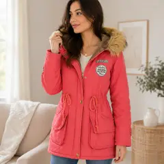 GENERICO - Parka Army Coreana Importada Dama Color Chicle