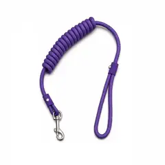GENERICO - Soga tiro de correa delgado en nylon resistente color morado de 2 metros de largo para perros