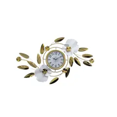 GENERICO - Reloj de Pared de Metal Dorada