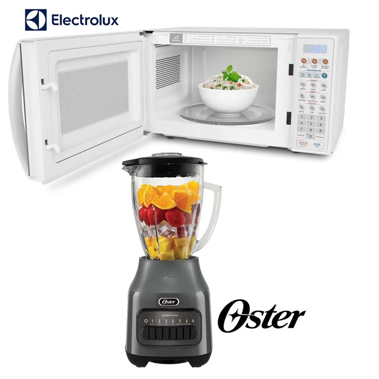Combo Licuadora 6 Vel BLSTPEG-GPB más Horno Microondas 17L EMDO17S2GSRUW Electrolux