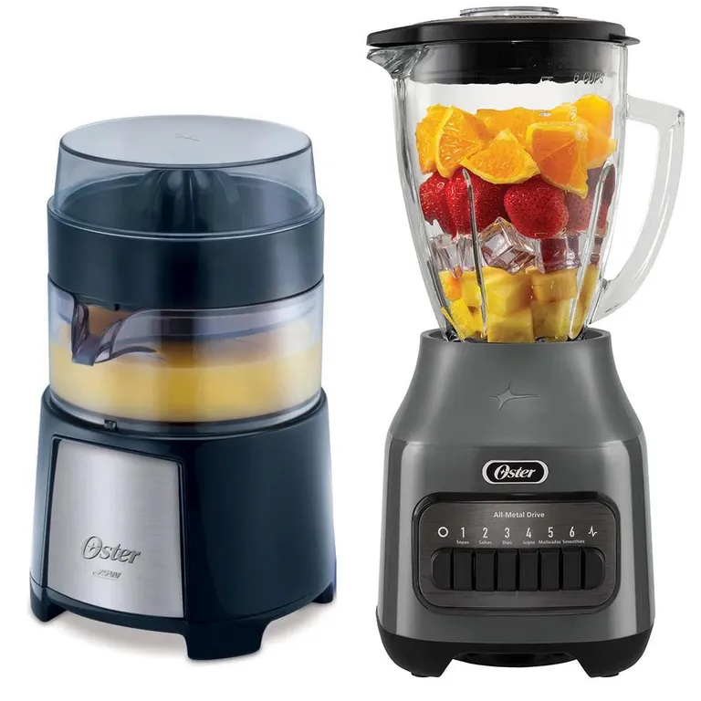 Combo Licuadora 6 Velocidades BLSTPEG-GPB + Exprimidor FPSTJU4176