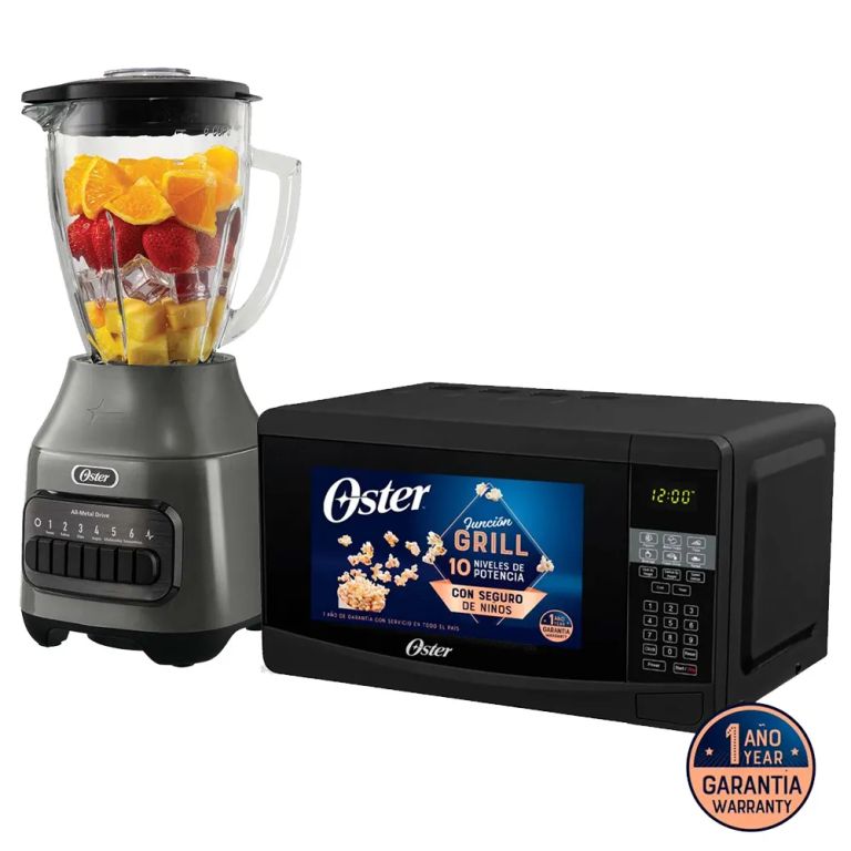 Combo Licuadora 1.5 Litros BLSTPEG-GPB más Horno Microondas POGKEW2702G Digital 20 Litros