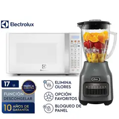 OSTER - Combo Licuadora BLSTPEG-GPB 6 Velocidades + Horno Microondas Electrolux 17l