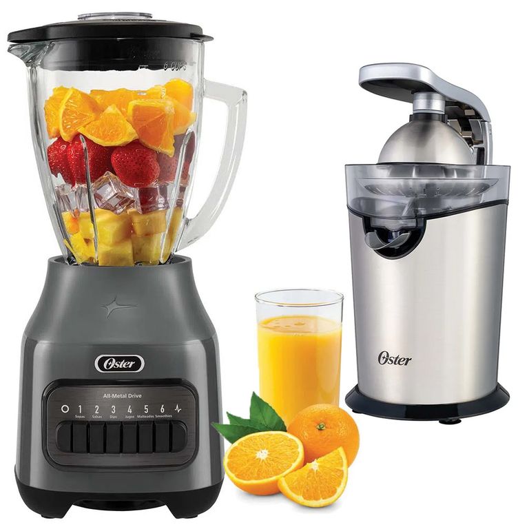 Combo Licuadora BLSTPEG-GPB Vaso De Vidrio+Exprimidor De Cítricos Acero Inoxidable