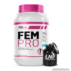 FITFEM - Proteína Fem Pro 1.1 KG - Vainilla + Portaproteina
