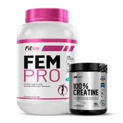FITFEM - Proteína Fem Pro 1.1 KG - Vainilla + Creatina Universe Nutrition 150 G