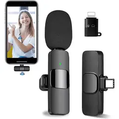 OEM - Microfono Inalambrico K10 Pro Tipo C con Adaptadfor Iphone