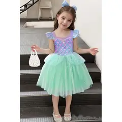 ARELYS - Vestido Disfraz Niña Sirena Talla 4