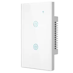 GENERICO - Interruptor Smart doble compatible con Siri Alexa iPhone Android Wifi blanco