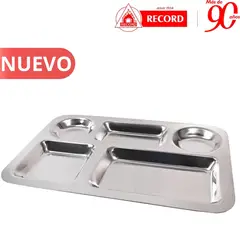 RECORD - Bandeja Acero Inoxidable 29.5x44cm Record. de 5 Divisiones