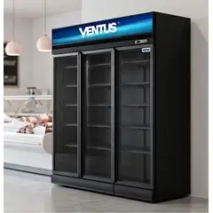 Ventus - VISICOOLER PREMIUM BLACK 1400L – 3 PUERTAS (VCTN 1400L)