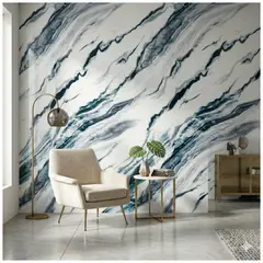 DECOKASA - Papel Tapiz Autoadhesivo Tipo Marmol Rollo Vinilico 3,6 m2 - Nero Vena