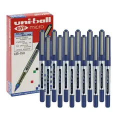 UNI BALL - UNI UB-150 Bolígrafo Tinta Líquida Eye Micro Azul - Caja x 12