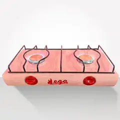 GENERICO - Cocina de Mesa 2 Hornillas a Gas Color Rosa Bebé