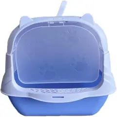 GENERICO - Arenero Cerrado Para Gatos Baño De Mascota Con Pala Celeste