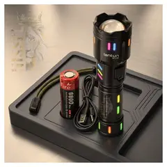OEM - LINTERNA TACTICA RECARGABLE DE ALTA POTENCIA ILUMINACION PERFECTA