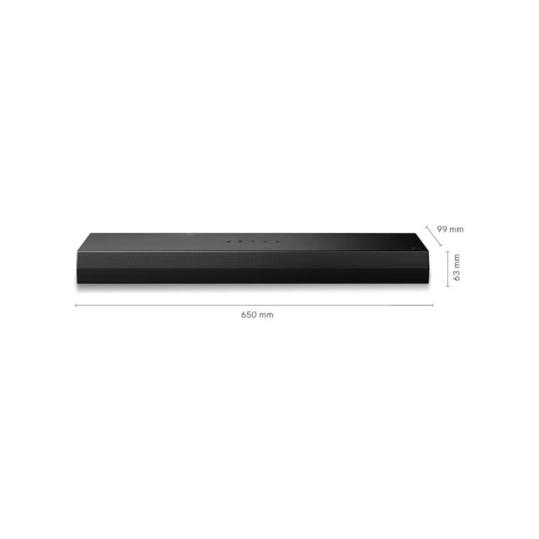 Barra de Sonido para TV S20A compacta con doble woofer integrado con 50W y 2.0 canales